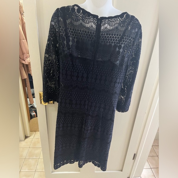 Chico's Black Lace three quarter sleeve dress - Picture 2 of 4